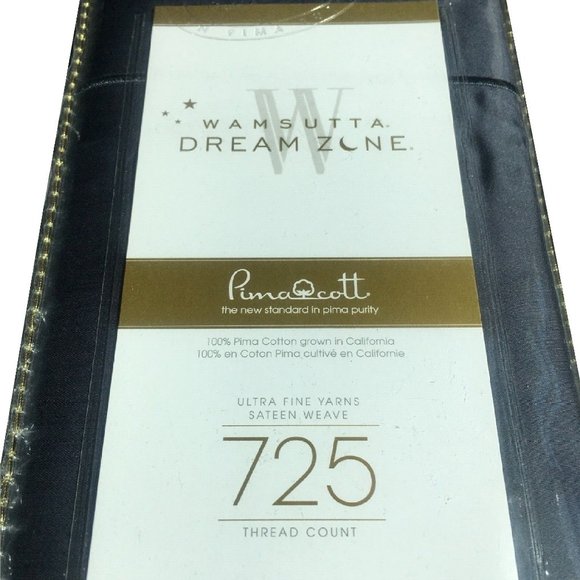 Wamsutta Bedding Dark Blue Wamsutta Dream Zone 725 Tc 0 Cotton Oversized Queen Flat Sheet